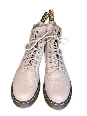 Dr. Martens 1460 Pascal Boots – Taupe Pebbled Leather – Women’s Size 8